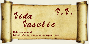 Vida Vaselić vizit kartica